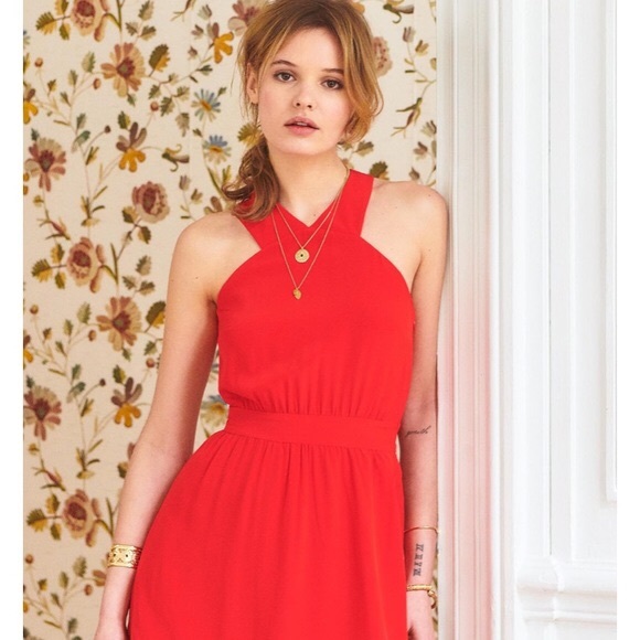 Sezane Dresses & Skirts - NWT Sezane Alma Silk Halter Dress